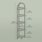 5 Tier Corner Shelf Gold Metal Glass Storage Rack Space Saving Bathroom Living Room Display Stand